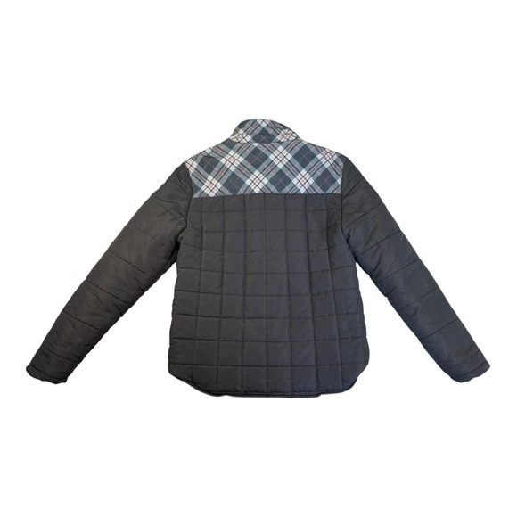 Nomad by Craft & Flow Men's Quilted Puffer Jacket - XL - Navy with Plaid Accents - Picture 2 of 10